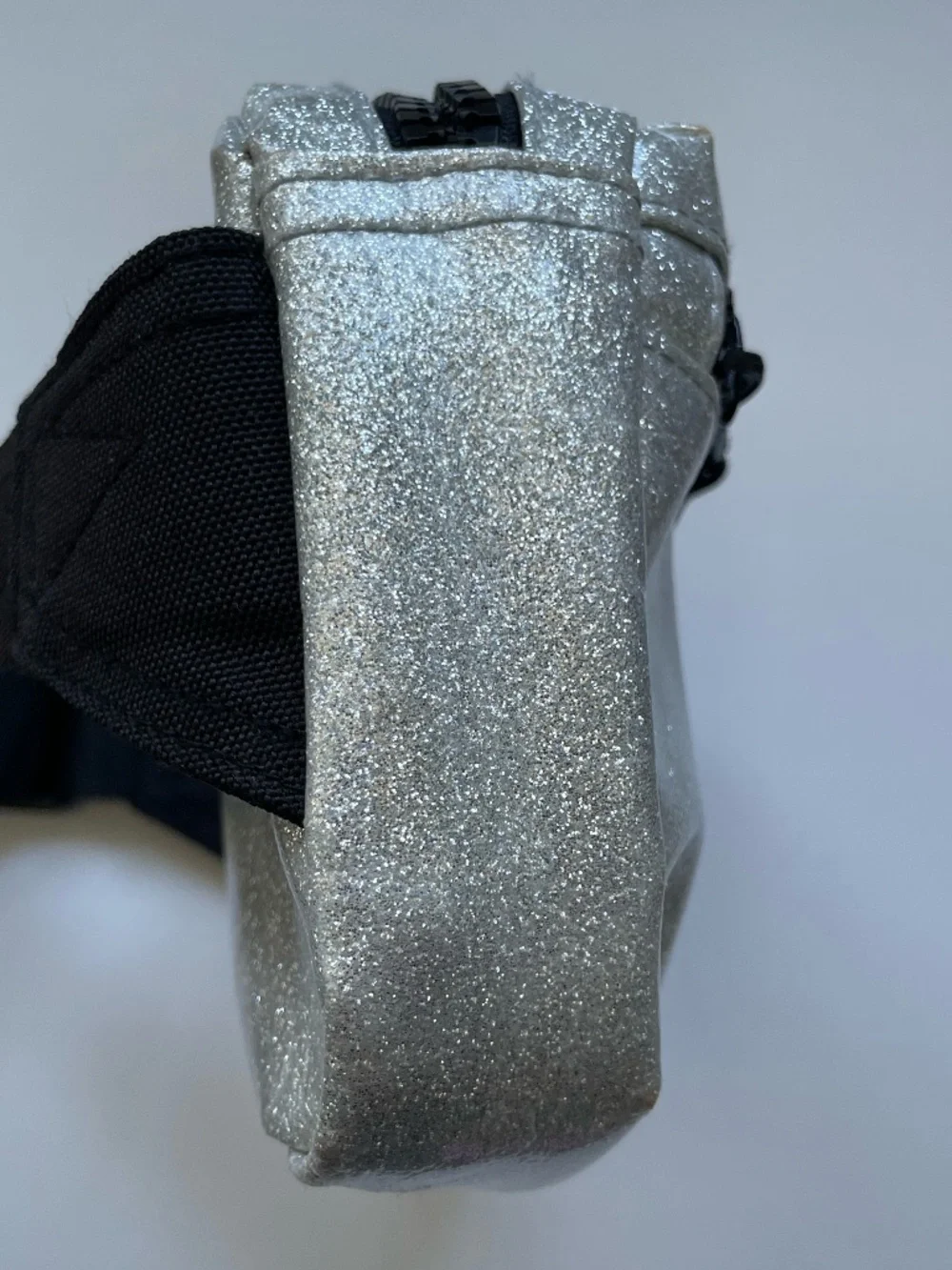 Girls Converse All Star Silver Glitter Fanny Pack | Metallic Waist Bag